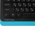 Комплект (клавиатура + мышь) A4Tech Fstyler F1010, черный/синий USB (мембранная)