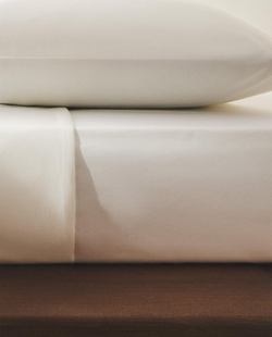Zara Home - Простыня с ситцевой резинкой, высота 30 см (вес 200 нитей), белый, 90х200х30 см