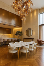 Стол обеденный Ist Casa Соар-2, 180х90х76 см, серо-золотая керамика, золото