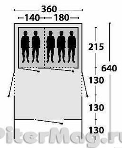 Палатка Outwell Wolf Lake 5 [110184]