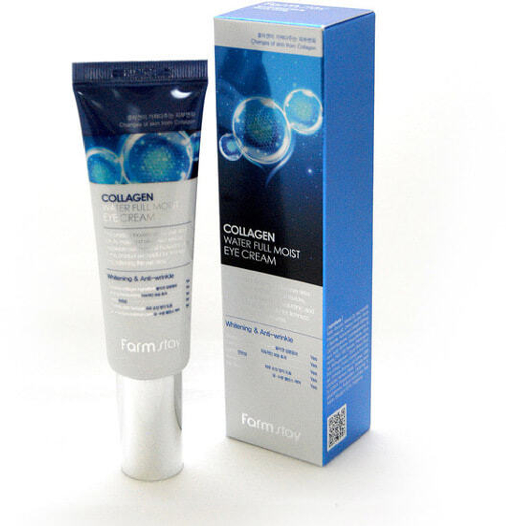 Увлажняющий крем для зоны вокруг глаз с коллагеном FarmStay Collagen Water Full Moist Eye Cream