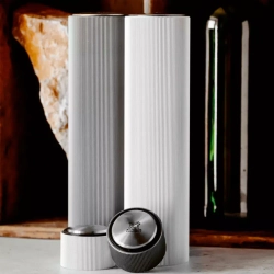 Штопор электрический 21см и обрезатель фольги Peugeot Line Reverse серебристый в подарочной упаковке