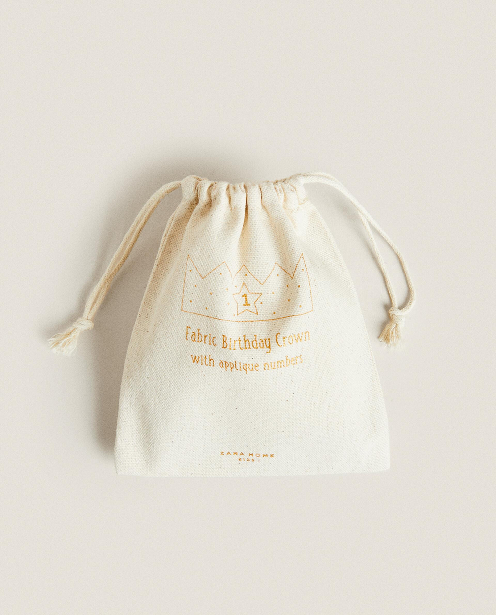 Декоративный венок Zara Home, хлопок, бежевый, 7611/722