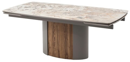 Стол БАТИСТ 200 PATAGONIA POLISHED, керамика / ЛАТТЕ / ОРЕХ ЭККО М-City