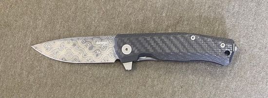 Складной нож Lion Steel "Myto" клинок из дамасской стали, рукоять карбон