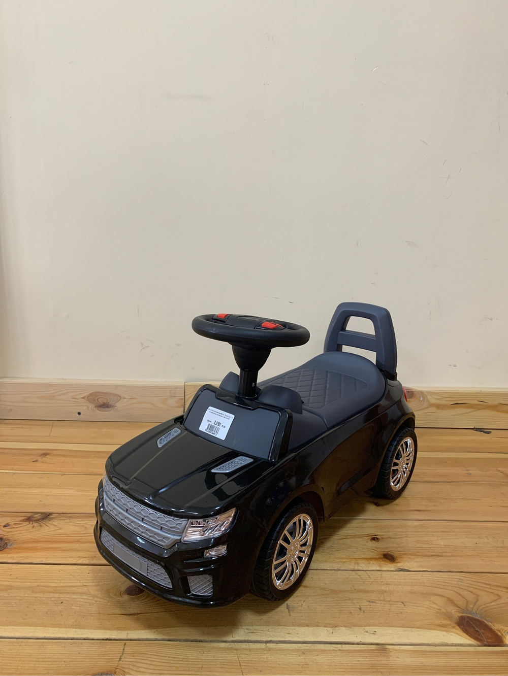 84613/Каталка-автомобиль "SuperCar" -6 со звуковым сигналом (чёрная)/5