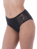 Трусики-слипы с кружевными элементами по бокам (Размер: XXL) (Цвет: черный)
