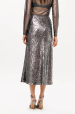 4906 Юбка женская (серебристый)