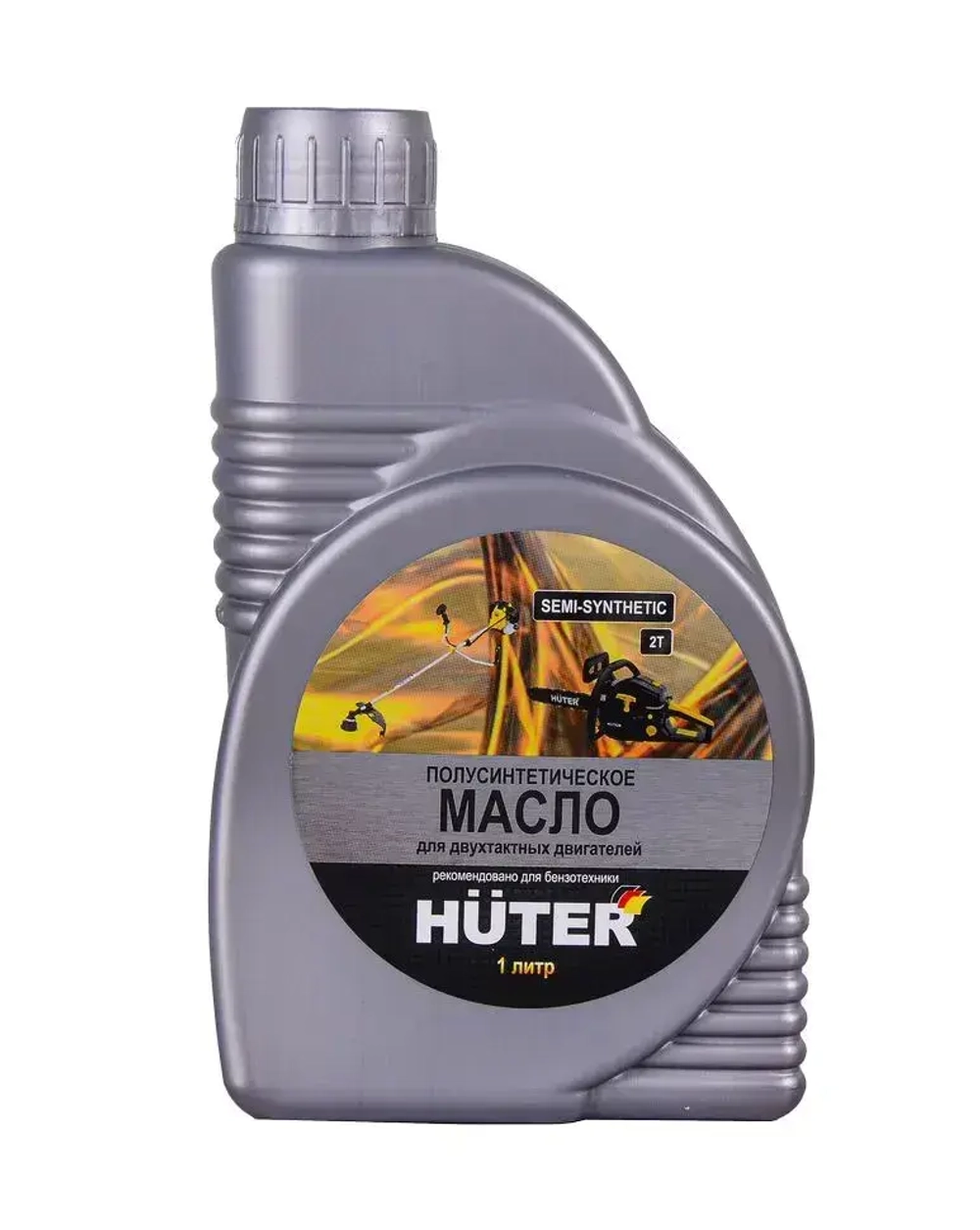 Масло моторное для двухтактных двигателей полусинтетическое Huter 1л (для бензопил и триммеров)