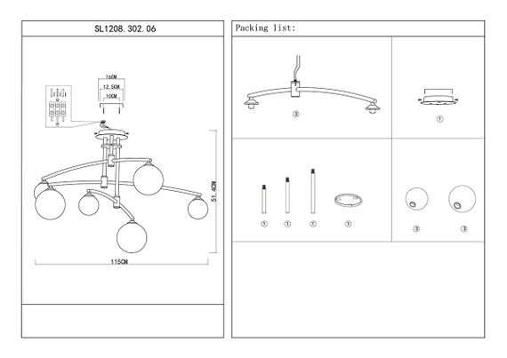 Потолочная люстра ST Luce Sembrare SL1208.302.06