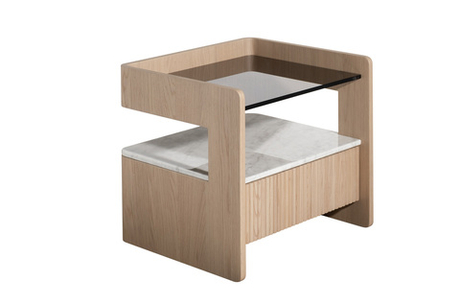 Тумбочка с ящиком светлая 56x48x48см Garda Decor светлое дерево