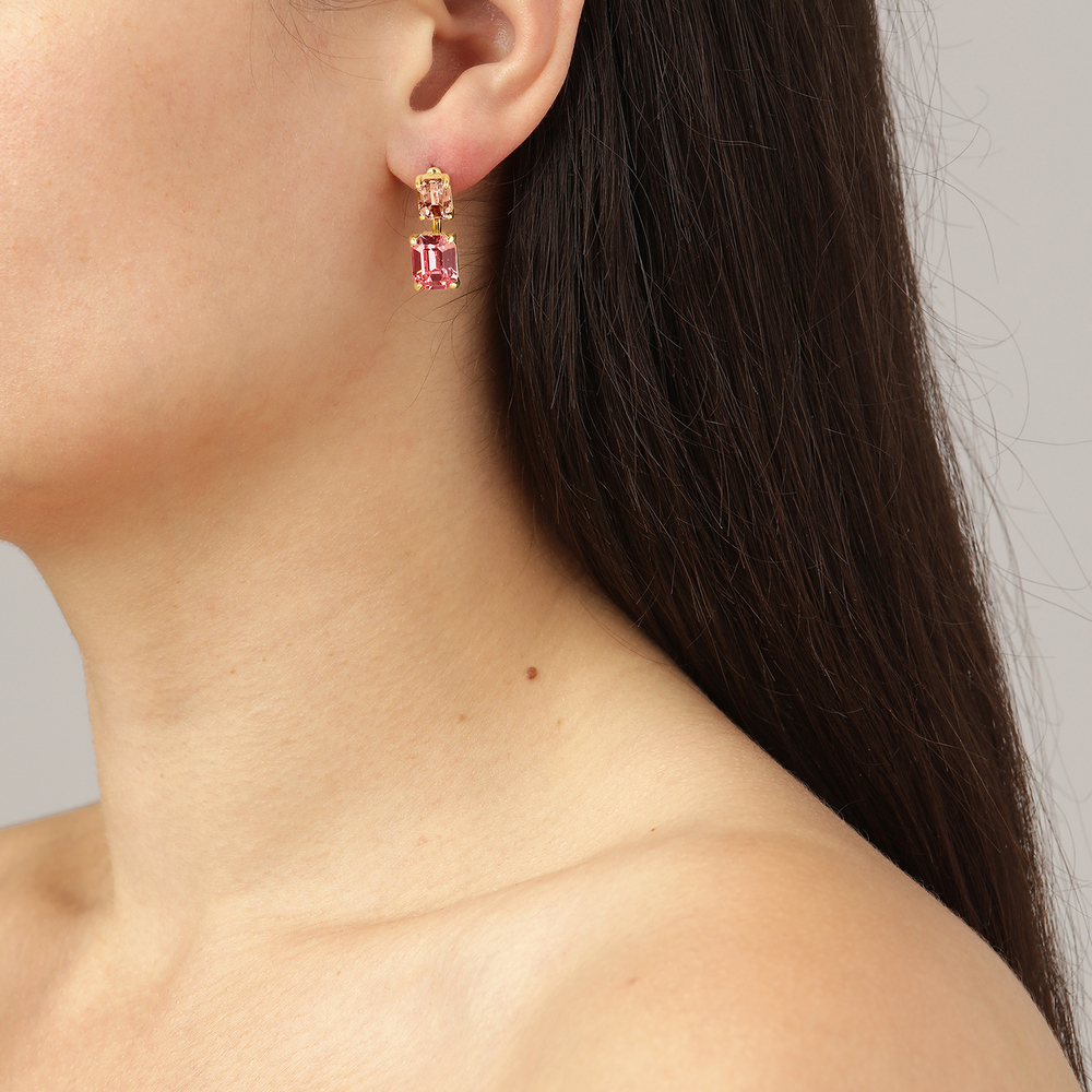 Серьги-трансформеры 2-in-1 Dyrberg Kern TETI SG LIGHT ROSE / PEACH 460006