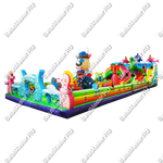 Коммерческий надувной батут "На страже добра 2" 30*9*7 м