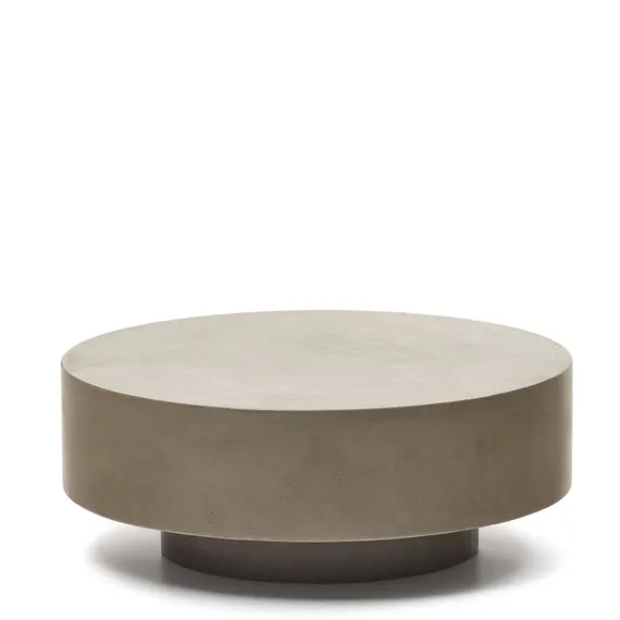 Уличный столик Garbet Ø80 см из серого бетона