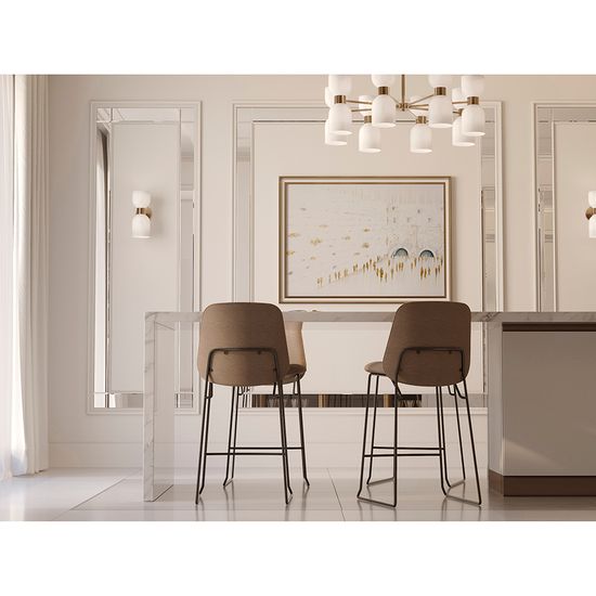 Стул барный niels, рогожка, темно-коричневый