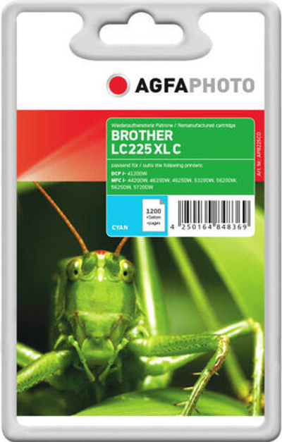 Картридж струйный голубой 1 шт AgfaPhoto Holding GmbH APB225CD