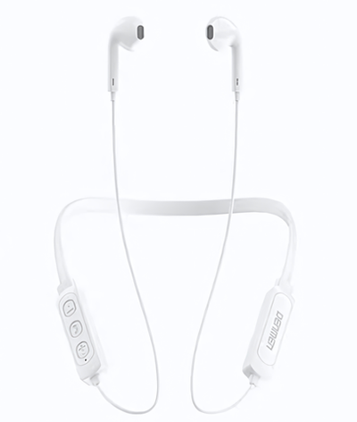 Bluetooth - гарнитура DENMEN DL01, вкладыши, BT5.0, 90mAh White