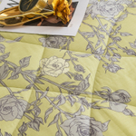 Комплект постельного белья Сатин с Одеялом 100% хлопок на резинке OBR121