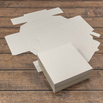 Коробка Для конфет сборная 16.5х16.5х7 см (Белый, Крафт)