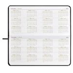 Планинг 2025г., Феникс+ Джут черный, 170*88мм, кож.зам, карманный, ляссе, 64л