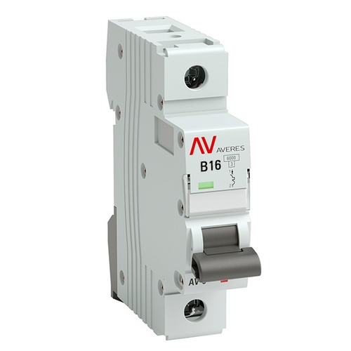 Выключатель автоматический AVERES AV-6 16A (B) 1P однофазный 6kA EKF mcb6-1-16B-av