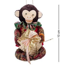РусКукла RK-738/5 Кукла подвесная «Обезьяна с подарком»