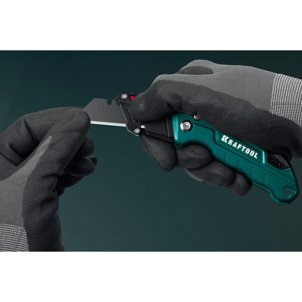 Универсальный складной нож, KRAFTOOL KOMPAKT тип А24, (09242)