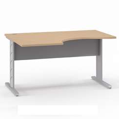 Стол эргономичный Уника (левый) на опорах, 1100х1400