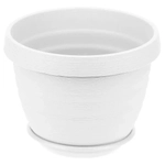 Горшок Толедо, D24, 4,5 л, белый с поддоном цветочный горшок