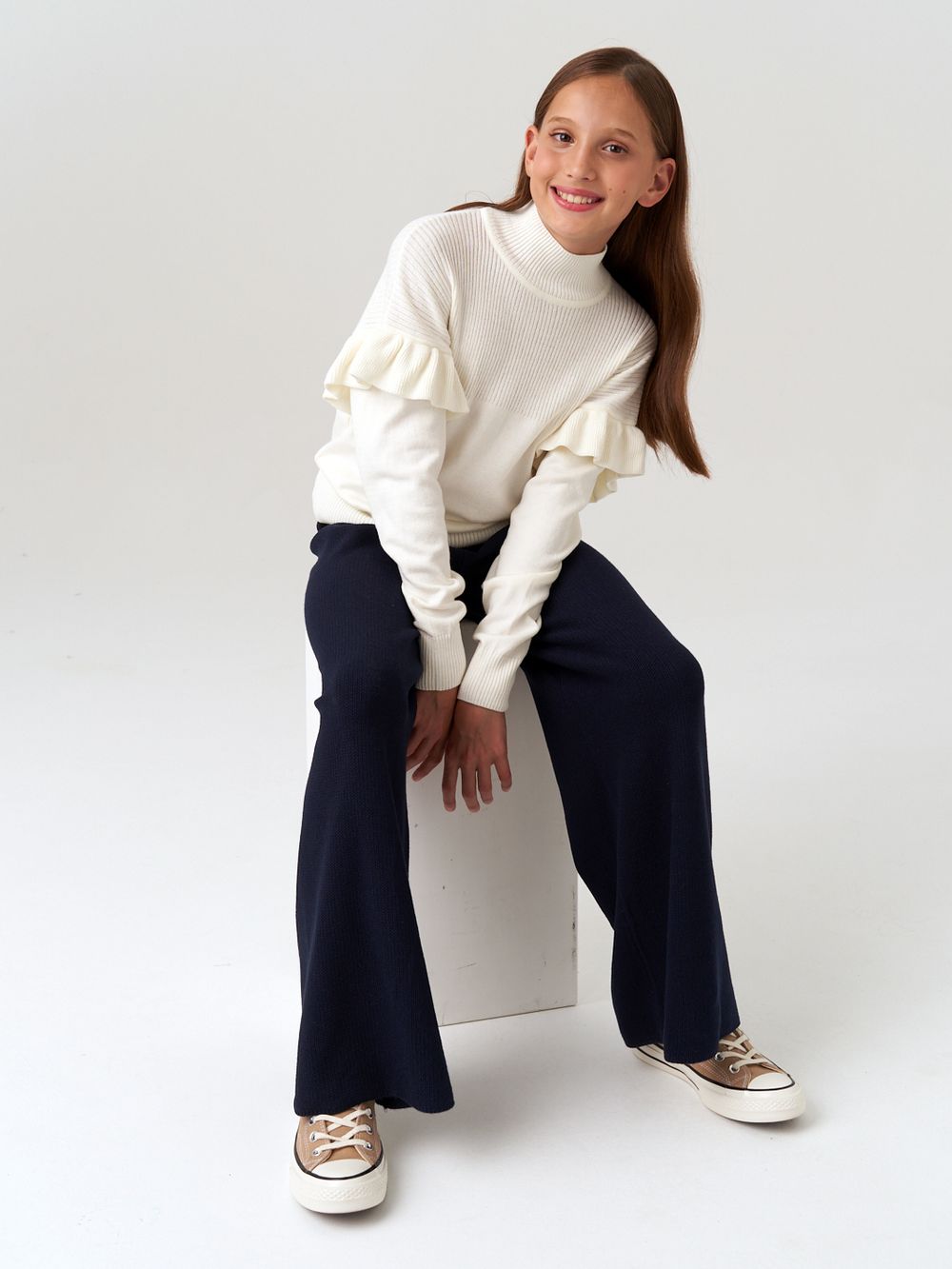 Джемпер для девочки AT244 молочный