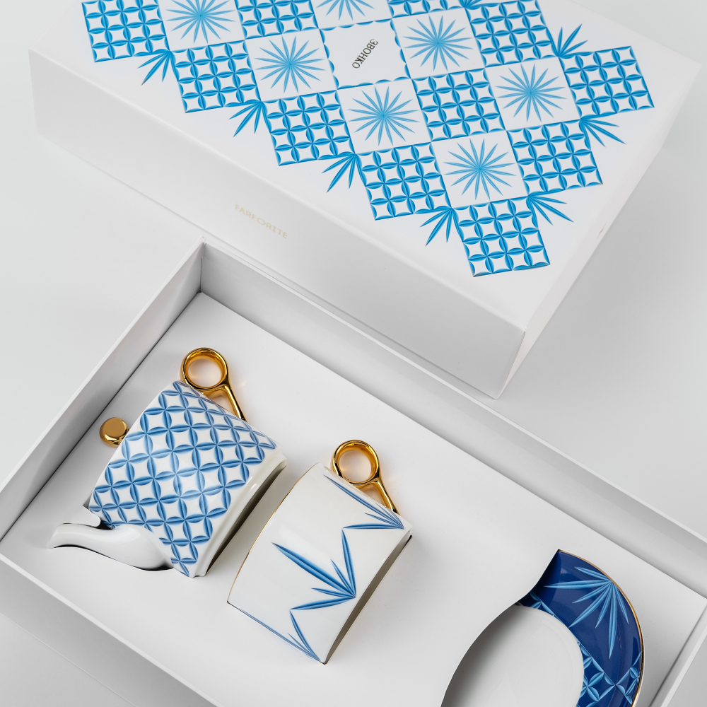 Набор «Звонко»: чайник-эгоист 300 мл и чайная пара 250 мл в подарочной коробке