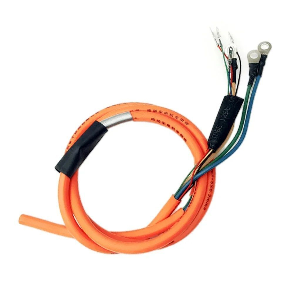 Провод на мотор колесо (кабель) S сечения 3х2.5мм2 + 5х0.2мм2 с разъемами (общий D 7мм)