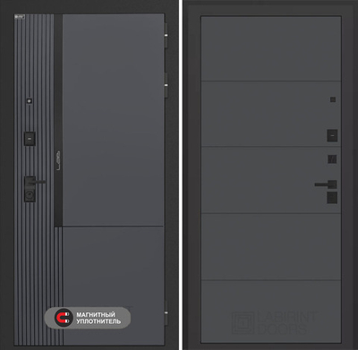 Входная дверь Лабиринт Лаб 2 Про - 13 Графит софт