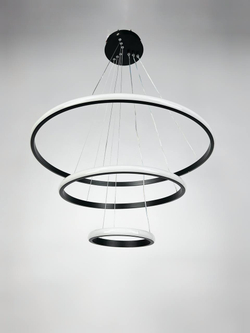 Люстра подвесная светодиодная Lanbos 58098, 70 Вт LED, черная