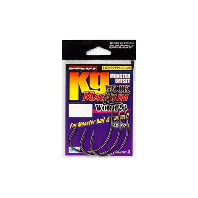 Крючок Decoy офсетный Worm 26 Kg Hook Magnum #8/0 (в упаковке 3 штуки)