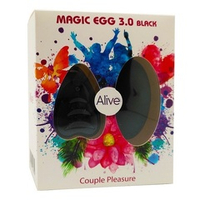 Черное виброяйцо 7,3 см с пультом Adrien Lastic Magic Egg 3.0