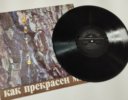 Винтажная виниловая пластинка LP Давид Тухманов Как Прекрасен Мир (СССР 1972)