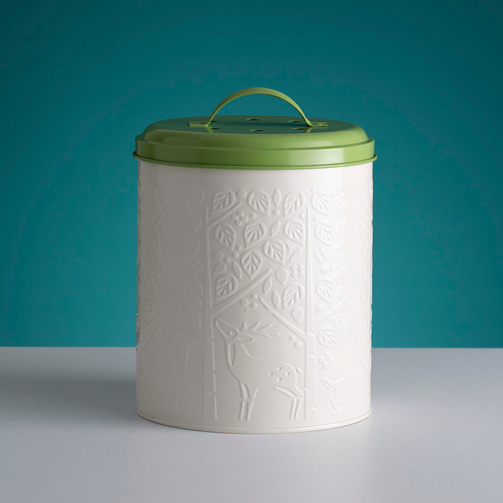 Контейнер для пищевых отходов in the forest, 2,5 л, бело-зеленый