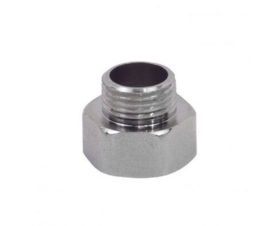 Переходник резьбовой латунь никелированная, для МП труб, вн-нар, Aqualink 1/2" x3/4" - 10 шт