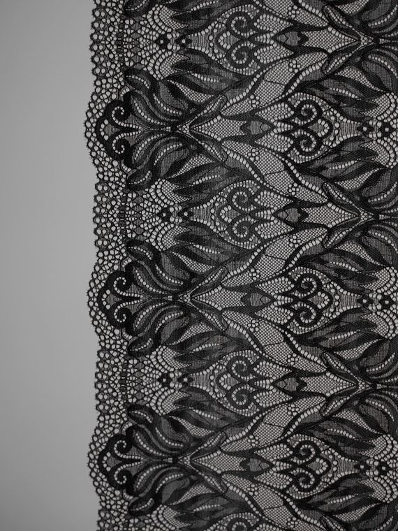 03-294 Кружево эластичное 24 см, черный 170