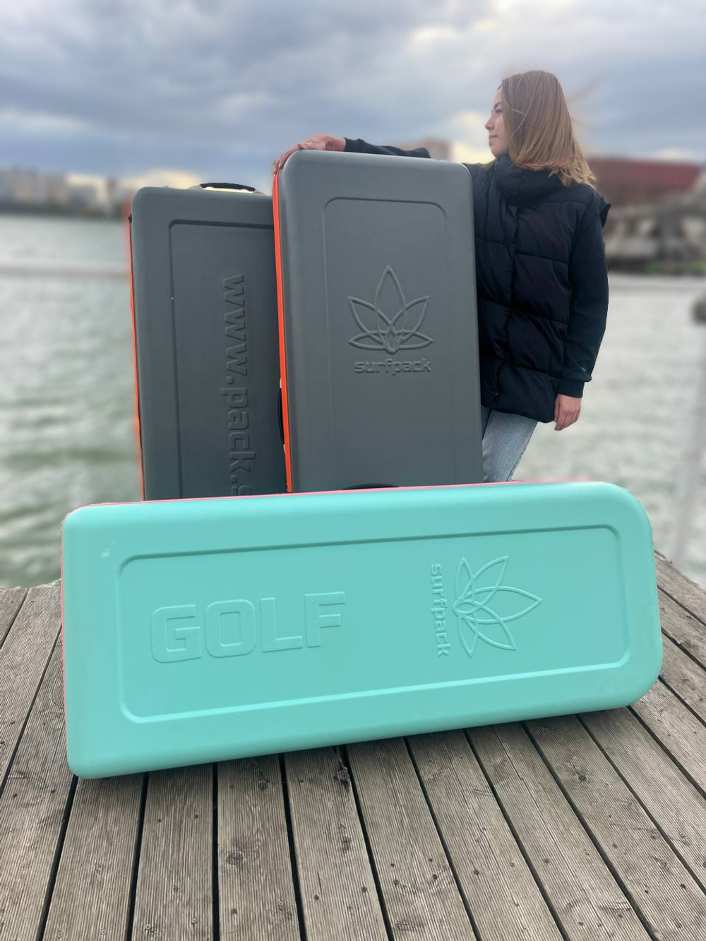 Чехол защитный для вейксерфа на колесах SurfPack водонепроницаемый ударопрочный 53"