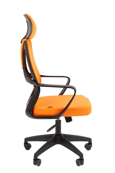 Офисное кресло Chairman CH636 черный пластик, оранжевый
