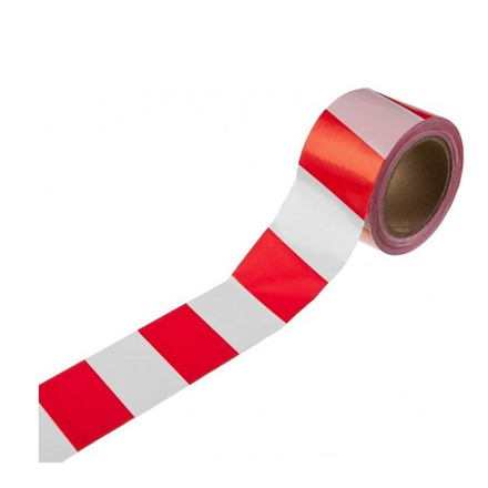 Лента для ограждений ЛО-200 "ЗЕБРА" (красно-белая) 50 мм (по 200 м) 35 микрон