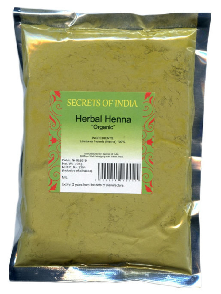 Хна для волос Secret of India Органик Lawsonia Inermis, 200 г