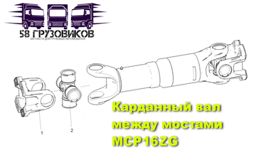 Карданный вал между мостами (MCP16SZ)