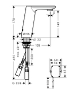 Смеситель для раковины, электронный Hansgrohe 31100000 Metris S