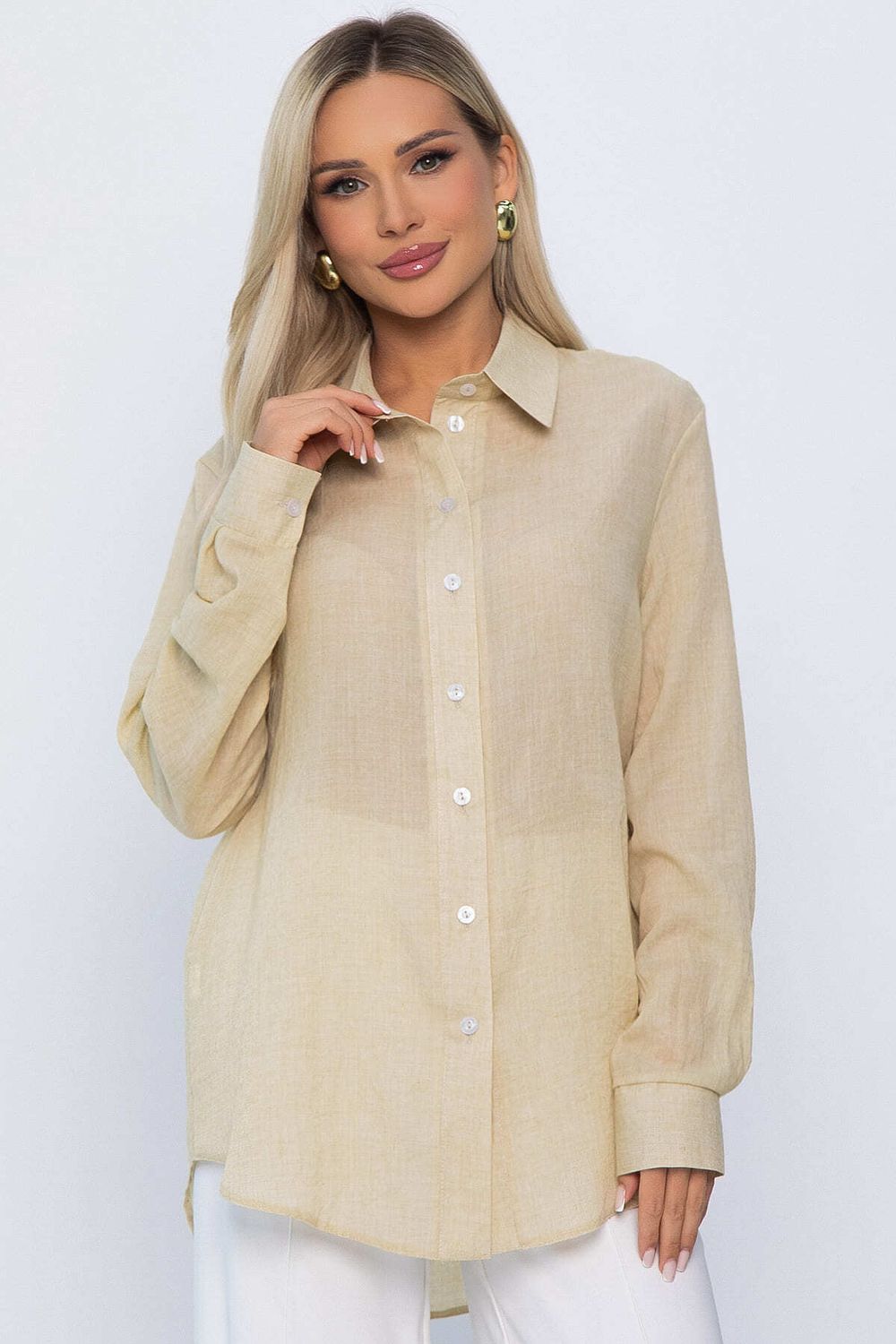 Рубашка Воздушное настроение (бежевая) Б13828-7М LT Collection