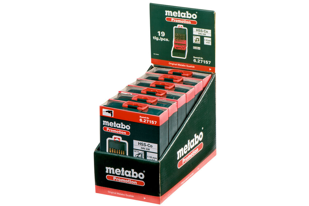 Набор сверл METABO  627157 HSS-Co 19(1-10мм) в м