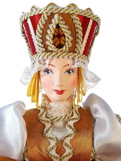 Кукла коллекционная на чайник в русском народном костюме