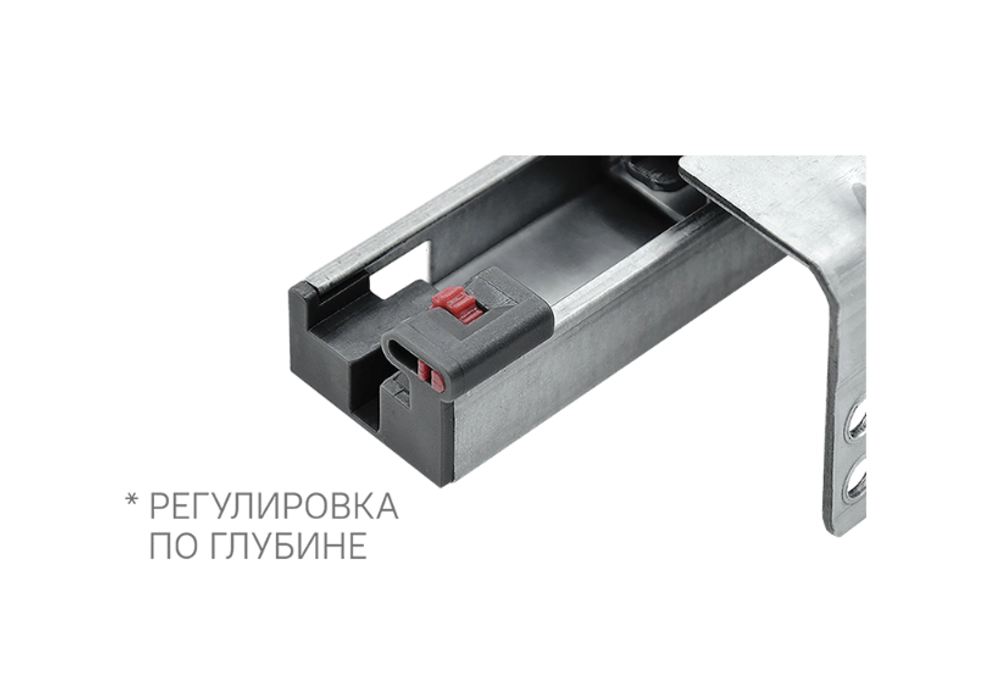 Направляющая скрытого монтажа Stealth синхронизированная полн. выдв. с довод. (ДСП до 16мм), 300, AQ